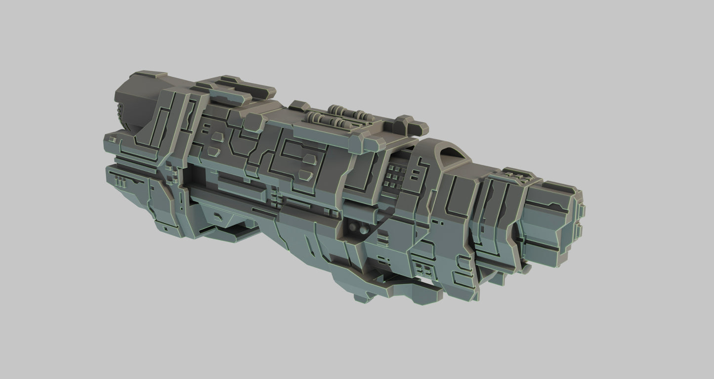 HALO Fleet Battles (Star Wars Armada scale) UNSC Marathon-Class Heavy Cruiser Hand-Painted or Raw 14k 3D Resin Print