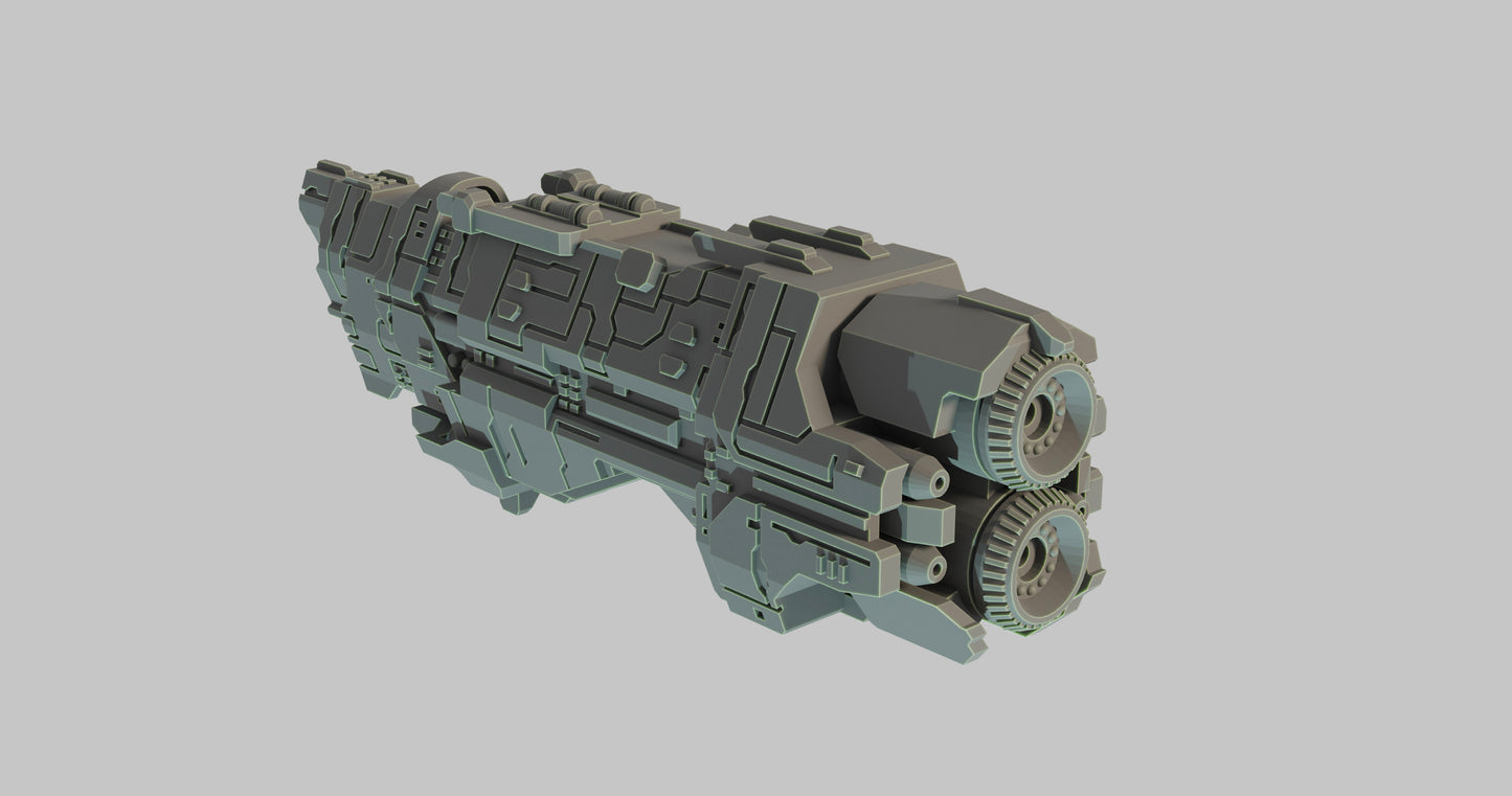 HALO Fleet Battles (Star Wars Armada scale) UNSC Marathon-Class Heavy Cruiser Hand-Painted or Raw 14k 3D Resin Print