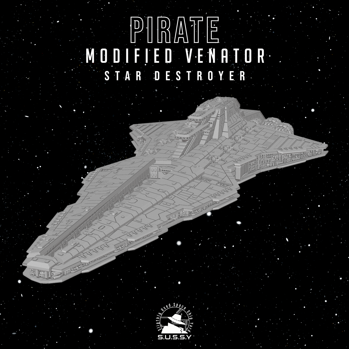 Star Wars Armada Pirate Modified Venator Star Destroyer 16k 3D print