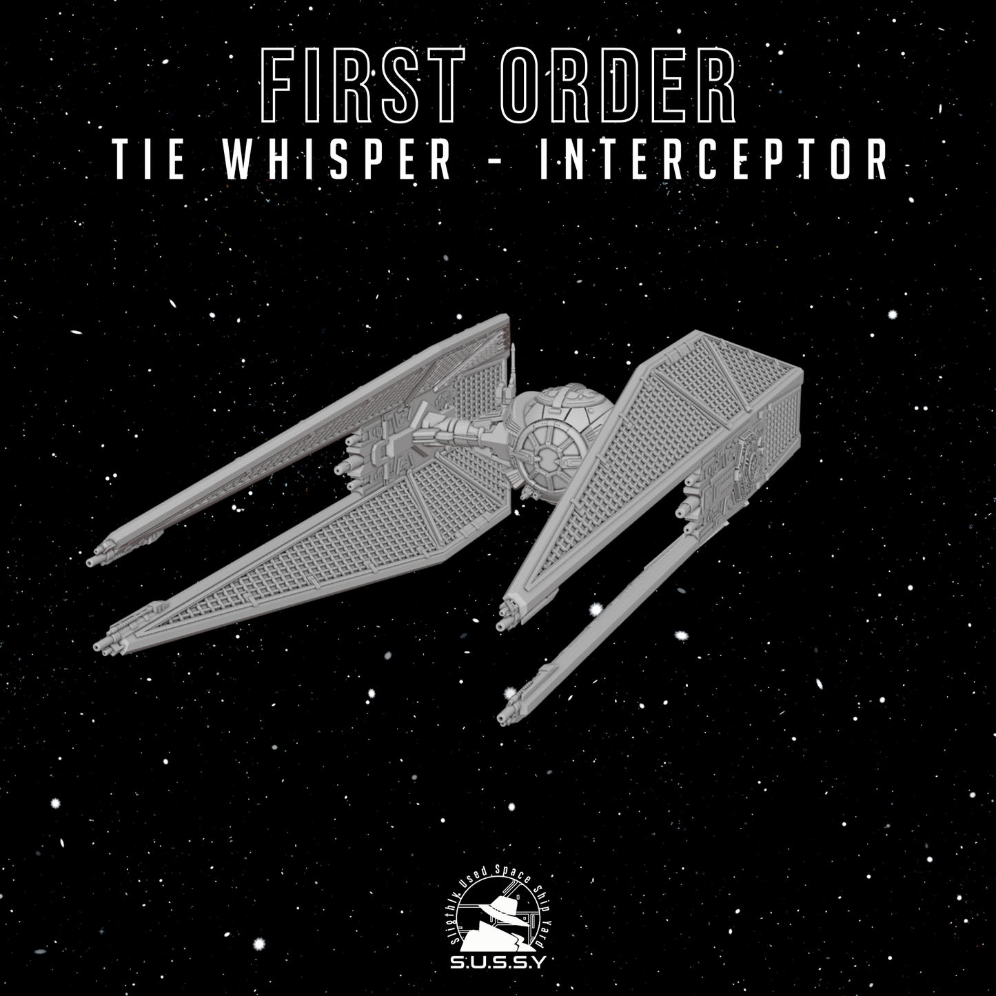 Star Wars X-Wing 1/270 First Order Kylo Ren TIE Whisper Interceptor 16k 3D print