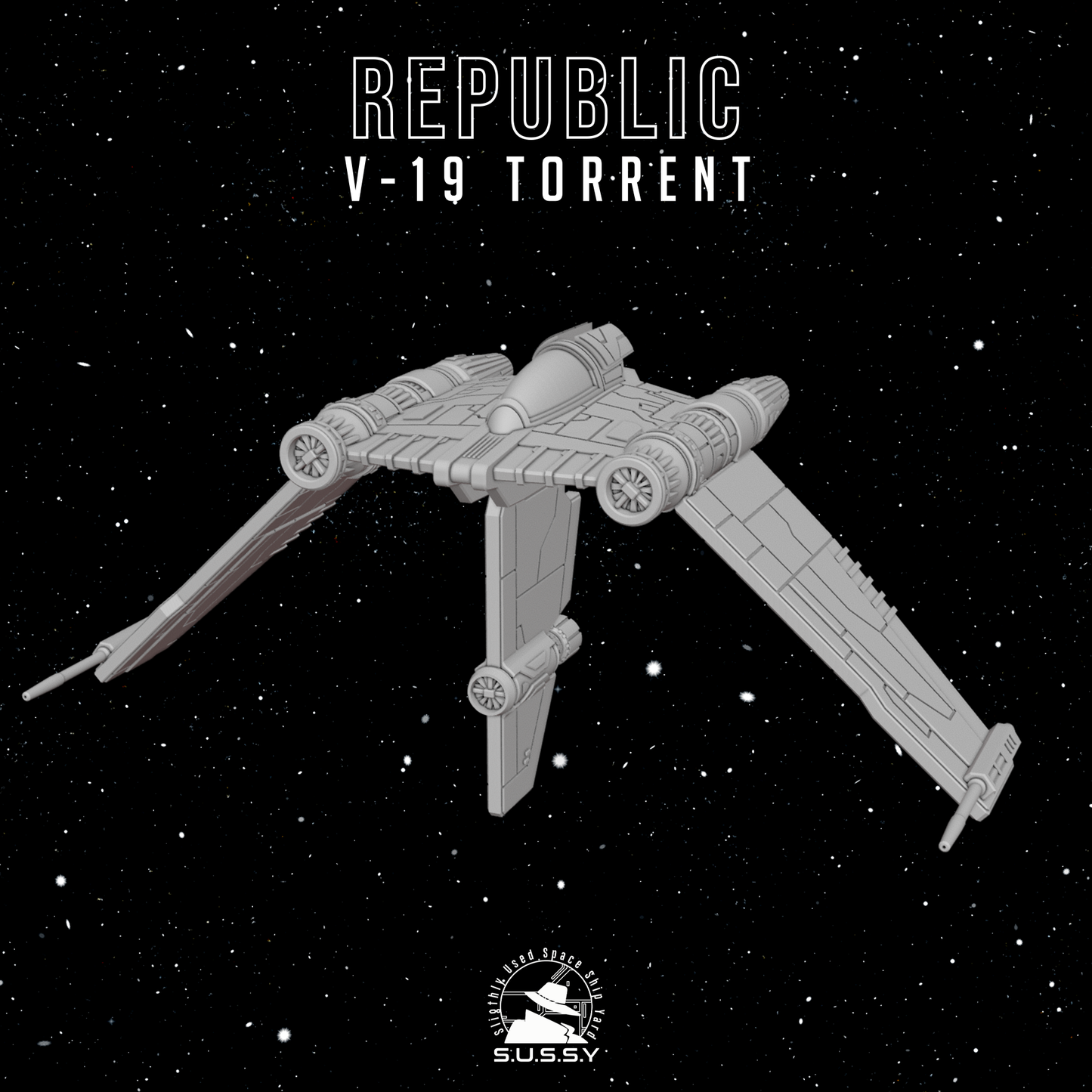 Star Wars X-Wing 1/270 GAR Clone Republic V-19 Torrent 16k 3D print