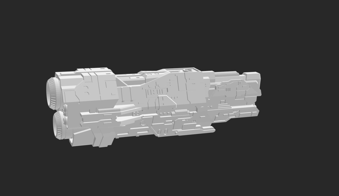 HALO Fleet Battles (Star Wars Armada scale) UNSC Valiant-Class Super Heavy Cruiser Hand-Painted or Raw 14k 3D Resin Print