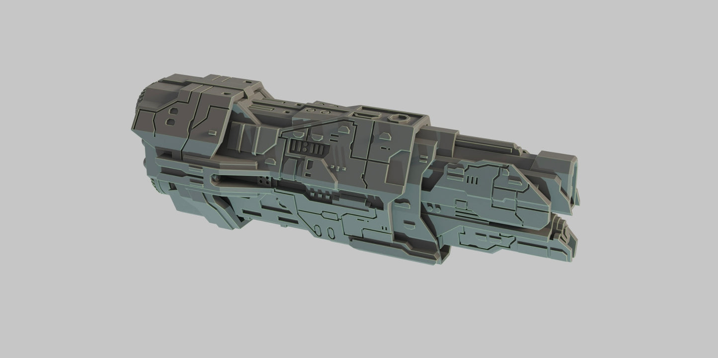 HALO Fleet Battles (Star Wars Armada scale) UNSC Valiant-Class Super Heavy Cruiser Hand-Painted or Raw 14k 3D Resin Print