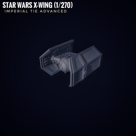 Star Wars X-Wing 1/270 Imperial TIE Advanced Vader 12k 3D Raw/Unpainted or Hand-Painted