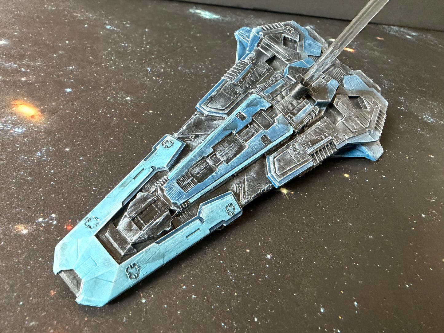 Elite: Dangerous Federal Corvette (1000:1 = 167.8mm L) Hand Painted 14k 3D FanArt