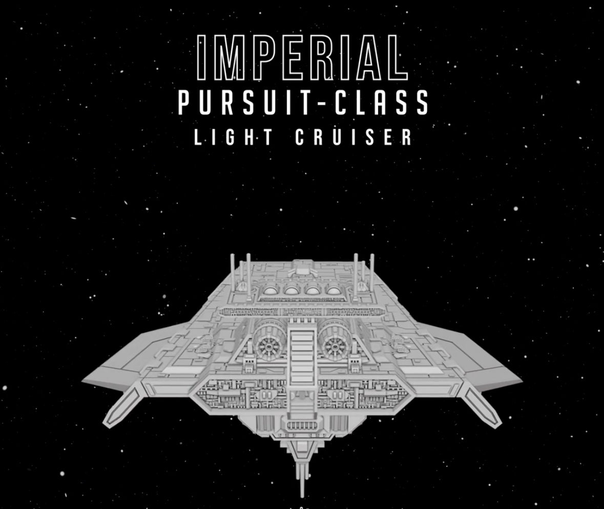 Star Wars Armada Imperial Pursuit Light Cruiser Raw/Unpainted -or- Hand Painted Model 3D 14k Resin