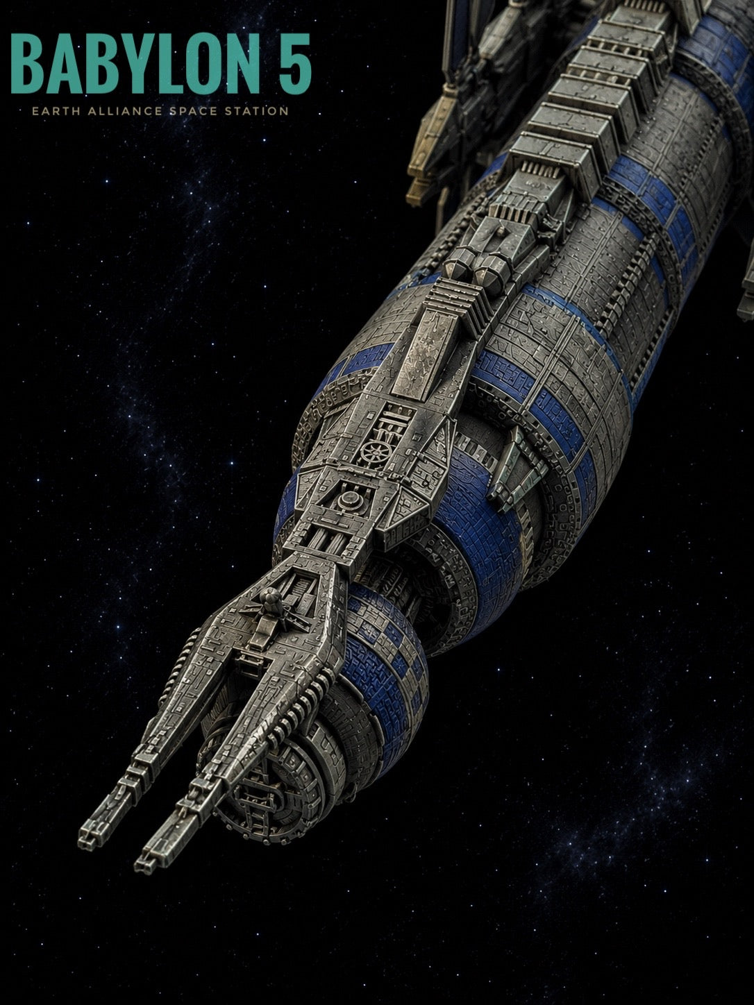 Babylon 5 Earth Alliance Space Station HIGH detail 3D print FanArt