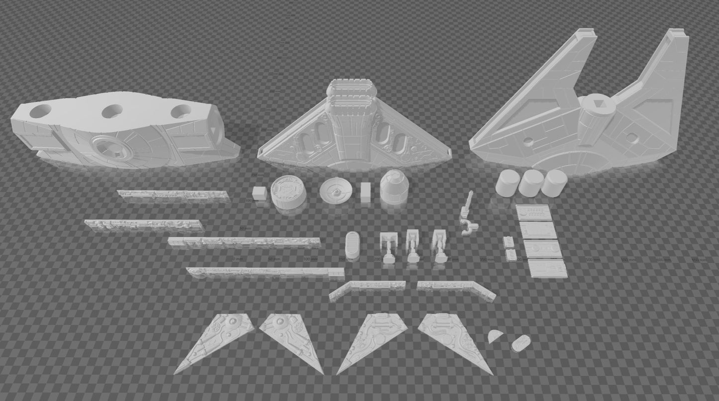 Star Wars X-Wing 1/270 Corellian YT-2300 Freighter • Painted or Raw/Unpainted 12k HRres 3D