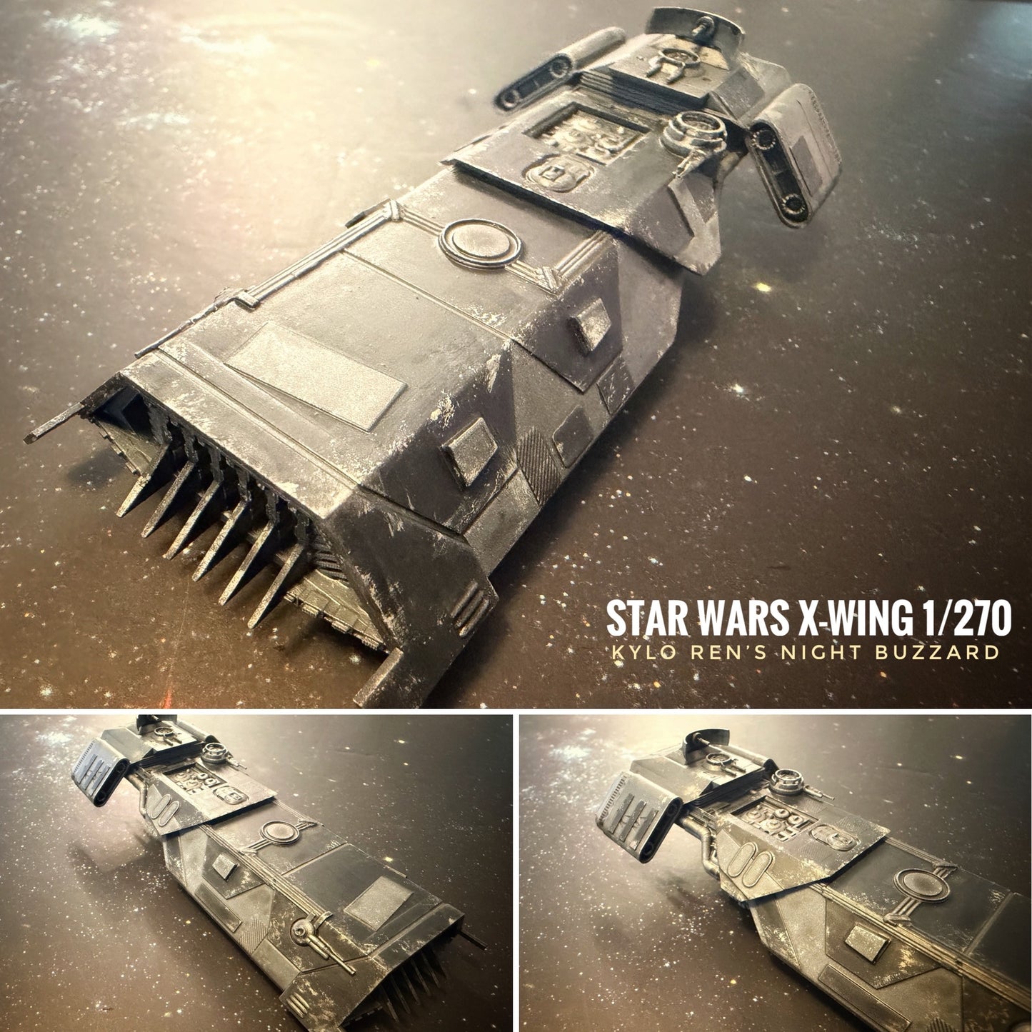 Star Wars X-Wing 1/270 Kylo REN Knights of Ren Night Buzzard 16k 3D print