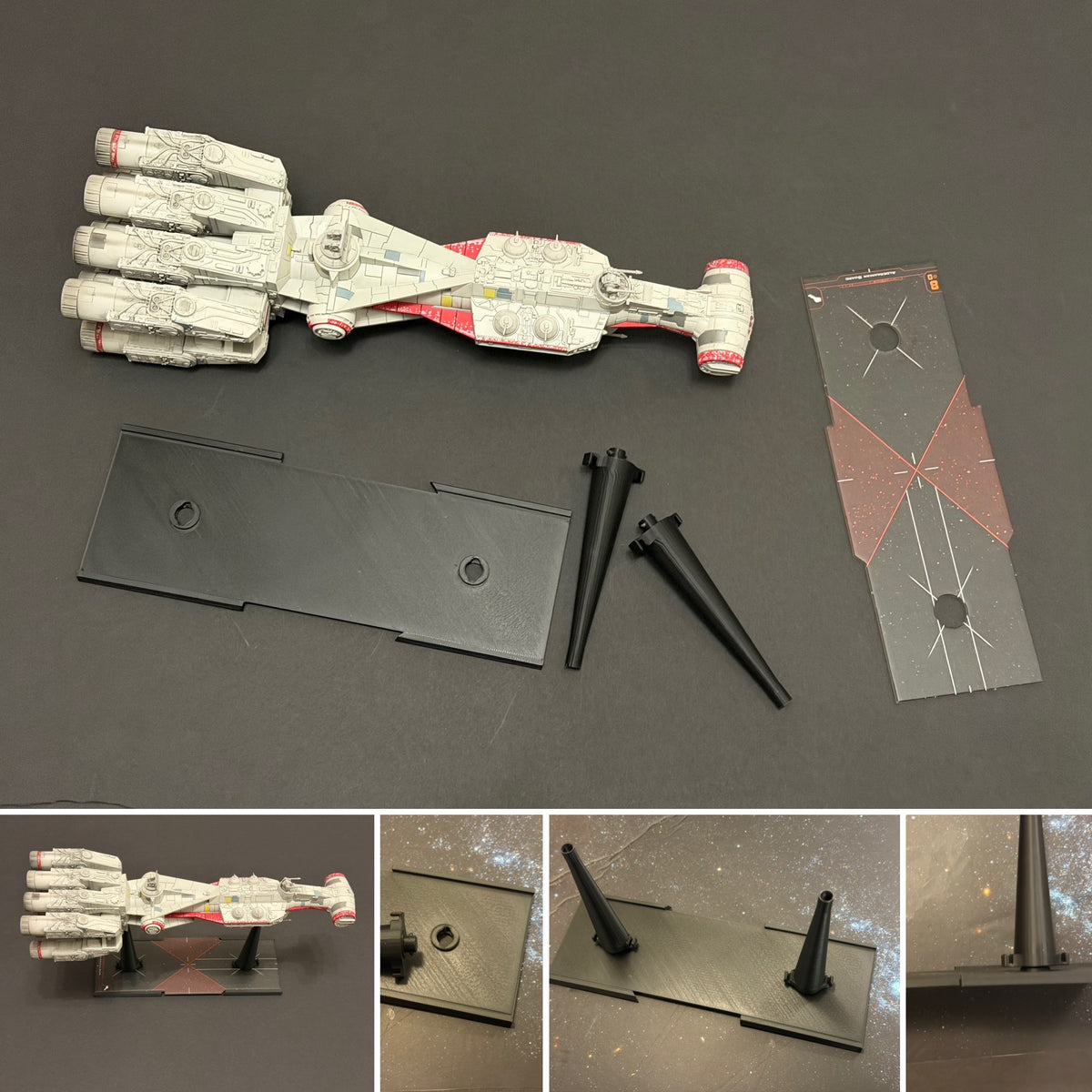Star Wars X-Wing 1/270 HUGE EPIC ship Bases with Pegs Hi-res 3D Print