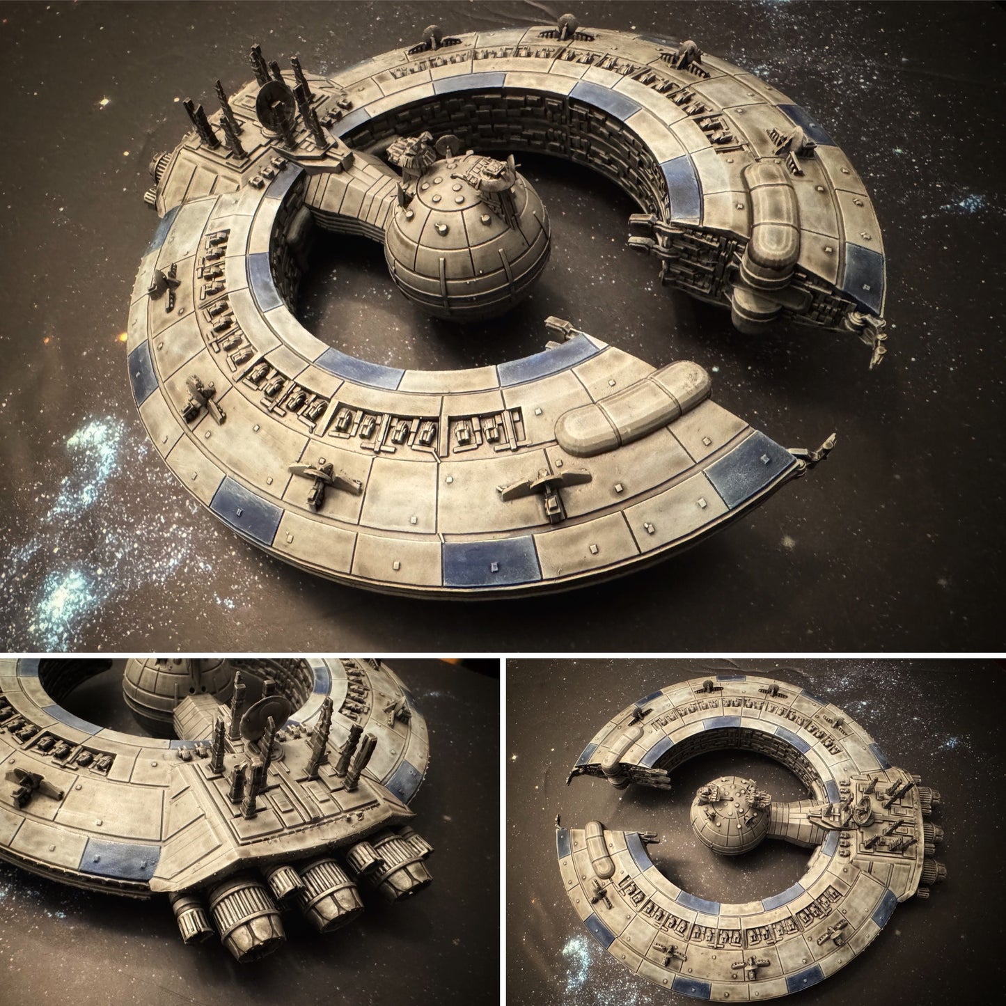 Star Wars Armada CIS Lucrehulk Battlecruiser Raw/Unpainted -or- Hand Painted Model 3D 14k Resin