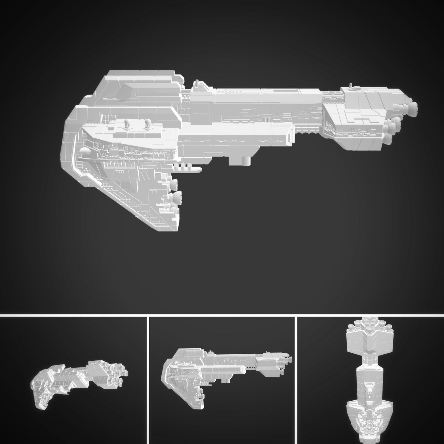 Star Wars Armada New Republic StarHawk-class Battleship Raw/Unpainted -or- Hand Painted Model 3D 14k Resin