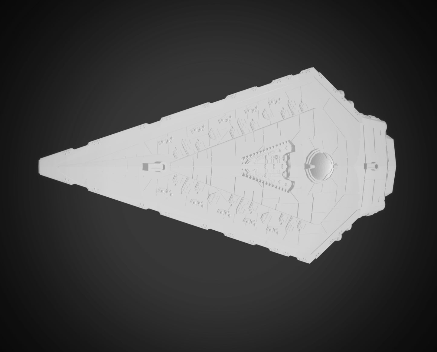 Star Wars Armada Imperial Asserter-class Super Star Destroyer Raw/Unpainted -or- Hand Painted Model 3D 14k Resin