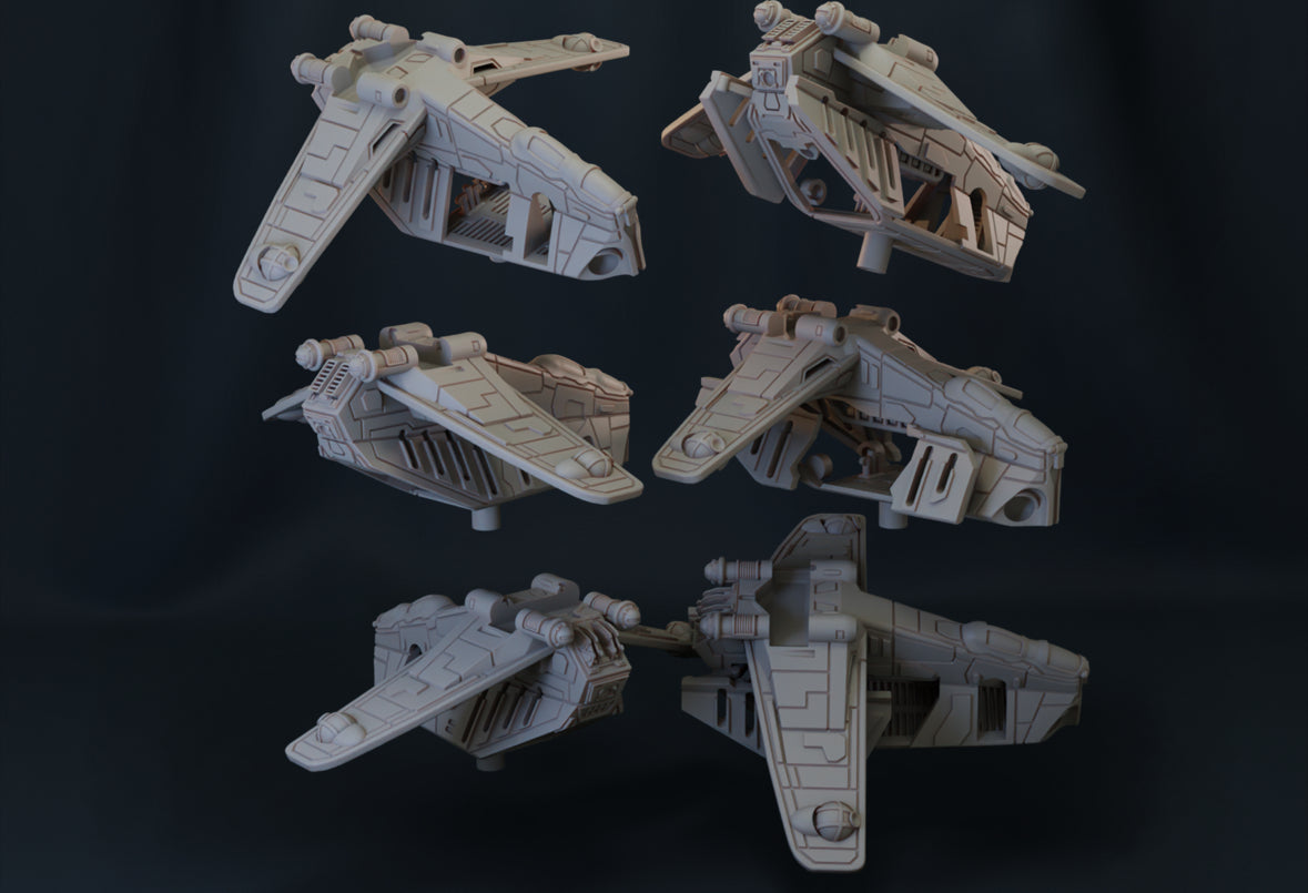 Star Wars X-Wing 1/270 Clone LAAT/i Low Altitude Assault Transport 12k HiRes 3D