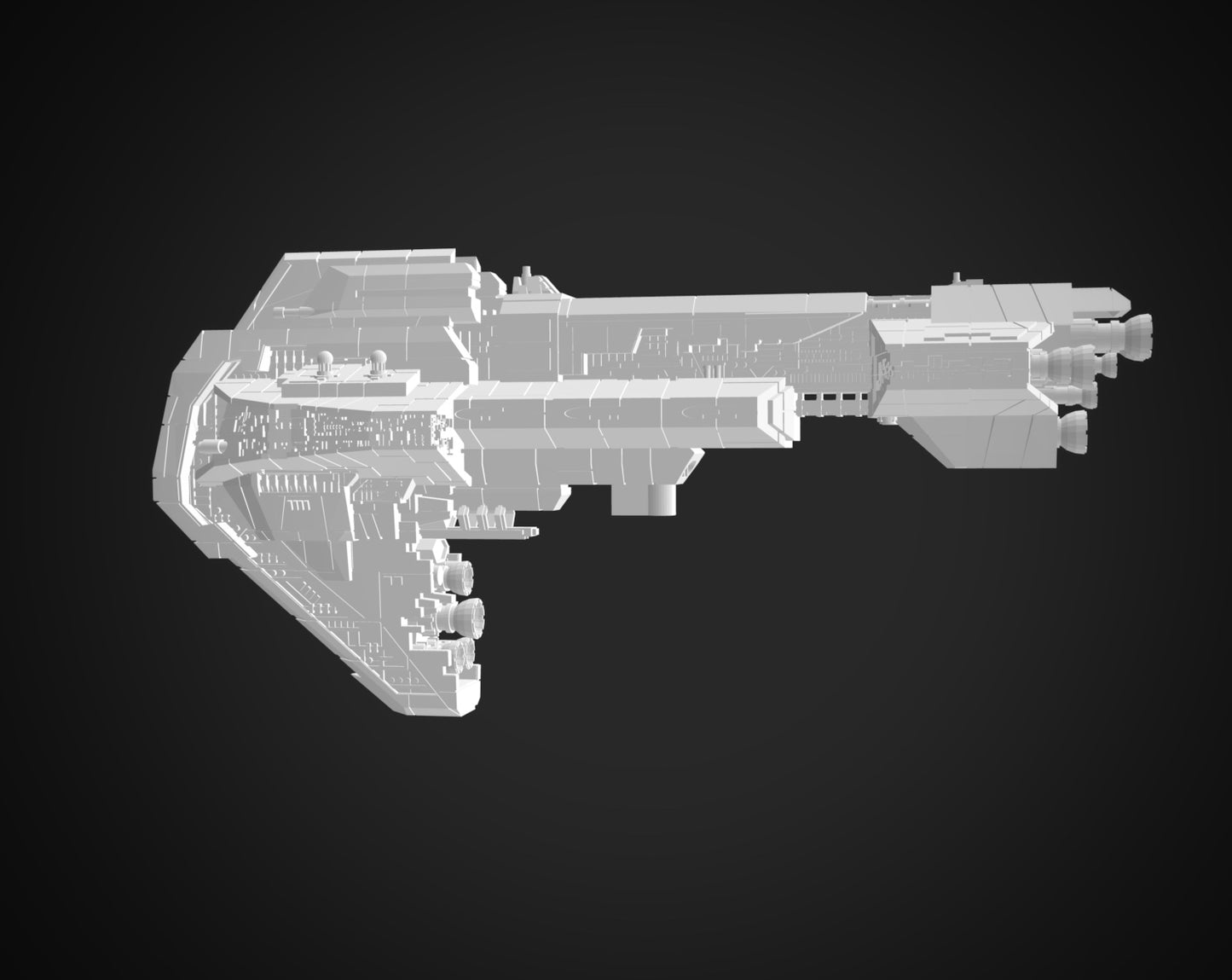 Star Wars Armada New Republic StarHawk-class Battleship Raw/Unpainted -or- Hand Painted Model 3D 14k Resin