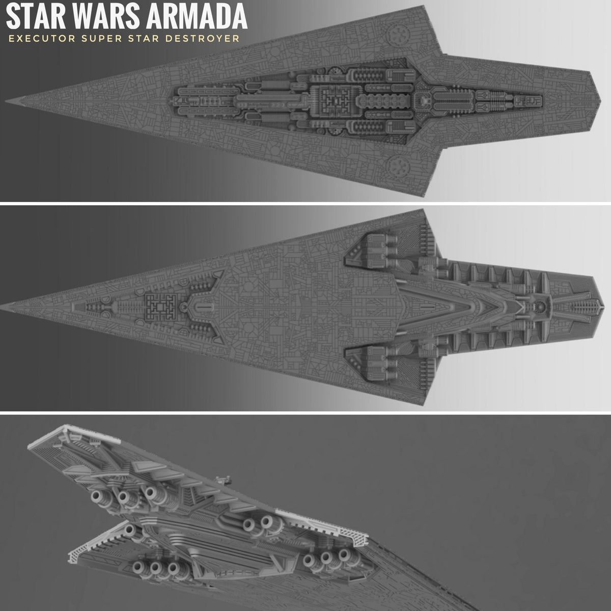Star Wars Armada Executor Super Star Destroyer 16k Hi-res 3D Print