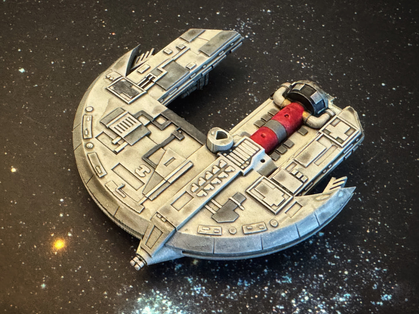 Star Wars X-Wing Punishing One Jumpmaster 5000 Freighter HAND PAINTED 14k 3D