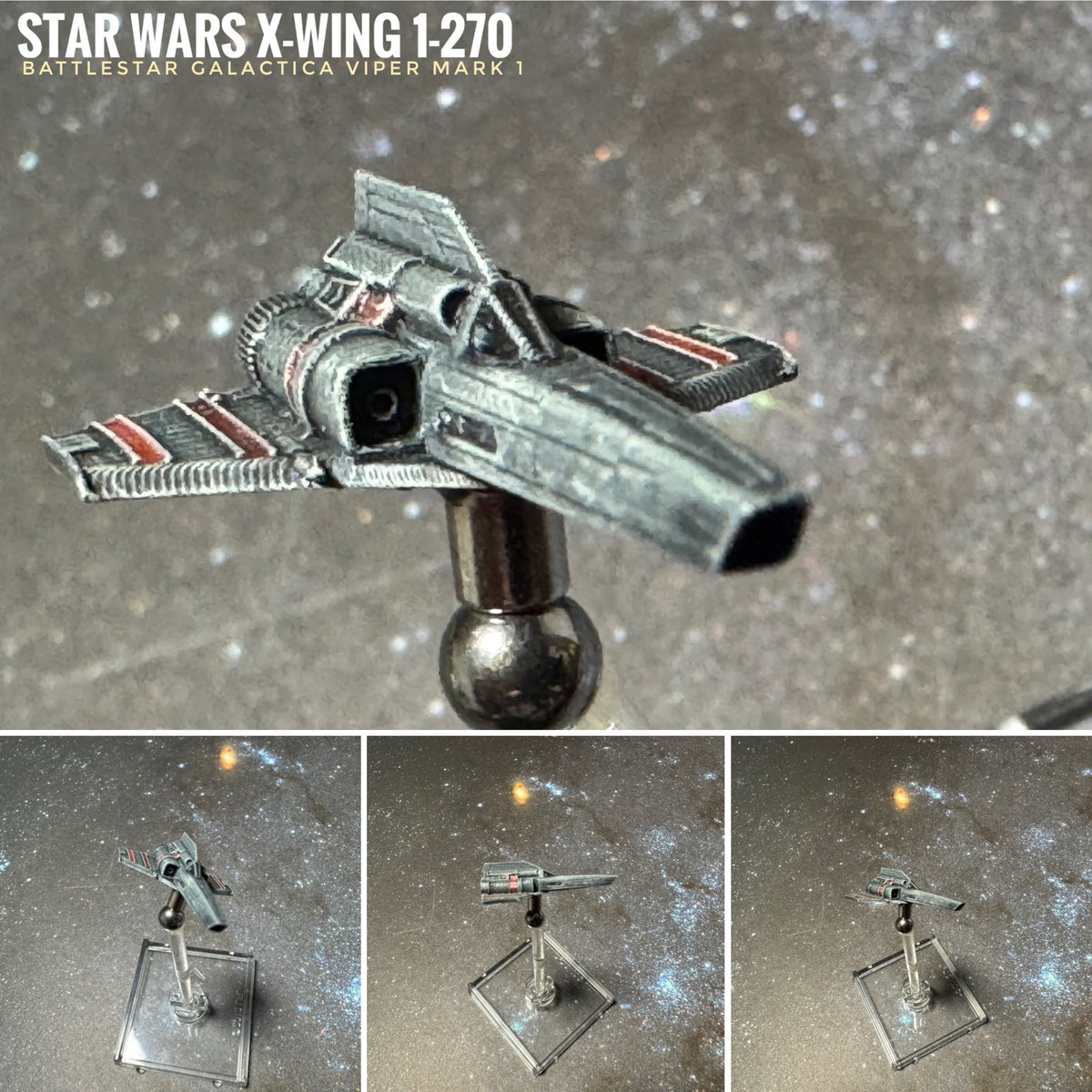 BSG TOS 1978 Battlestar Galactica Colonial Scorpion Fighter - 16k resin print
