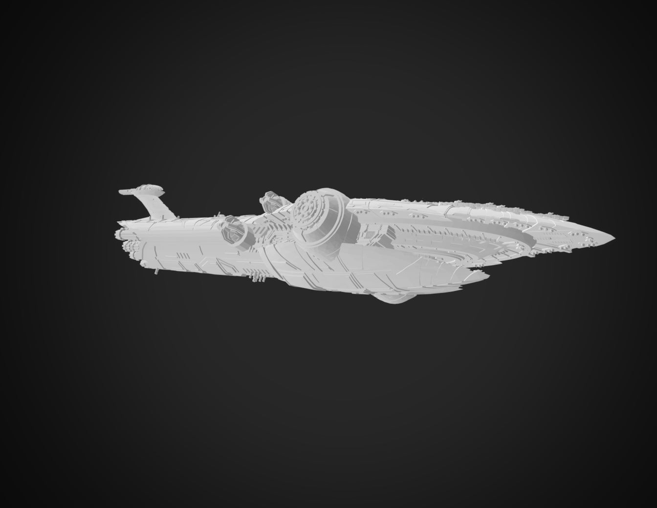 Star Wars Armada CIS Subjugator class Dreadnaught Raw/Unpainted -or- Hand Painted Model 3D 14k Resin