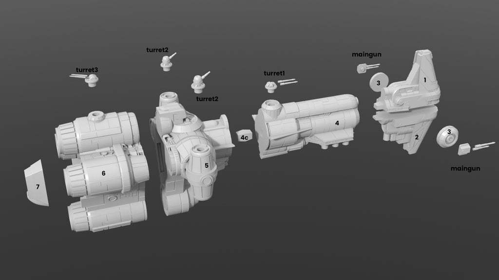 Star Wars X-wing 1/270 Hammerhead Corvette Raw or PAINTED Resin 14k 3D