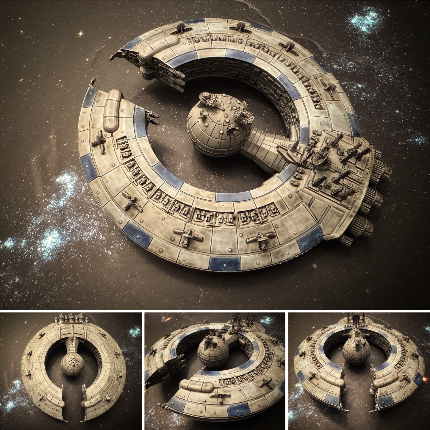 Star Wars Armada CIS Lucrehulk Battlecruiser Raw/Unpainted -or- Hand Painted Model 3D 14k Resin