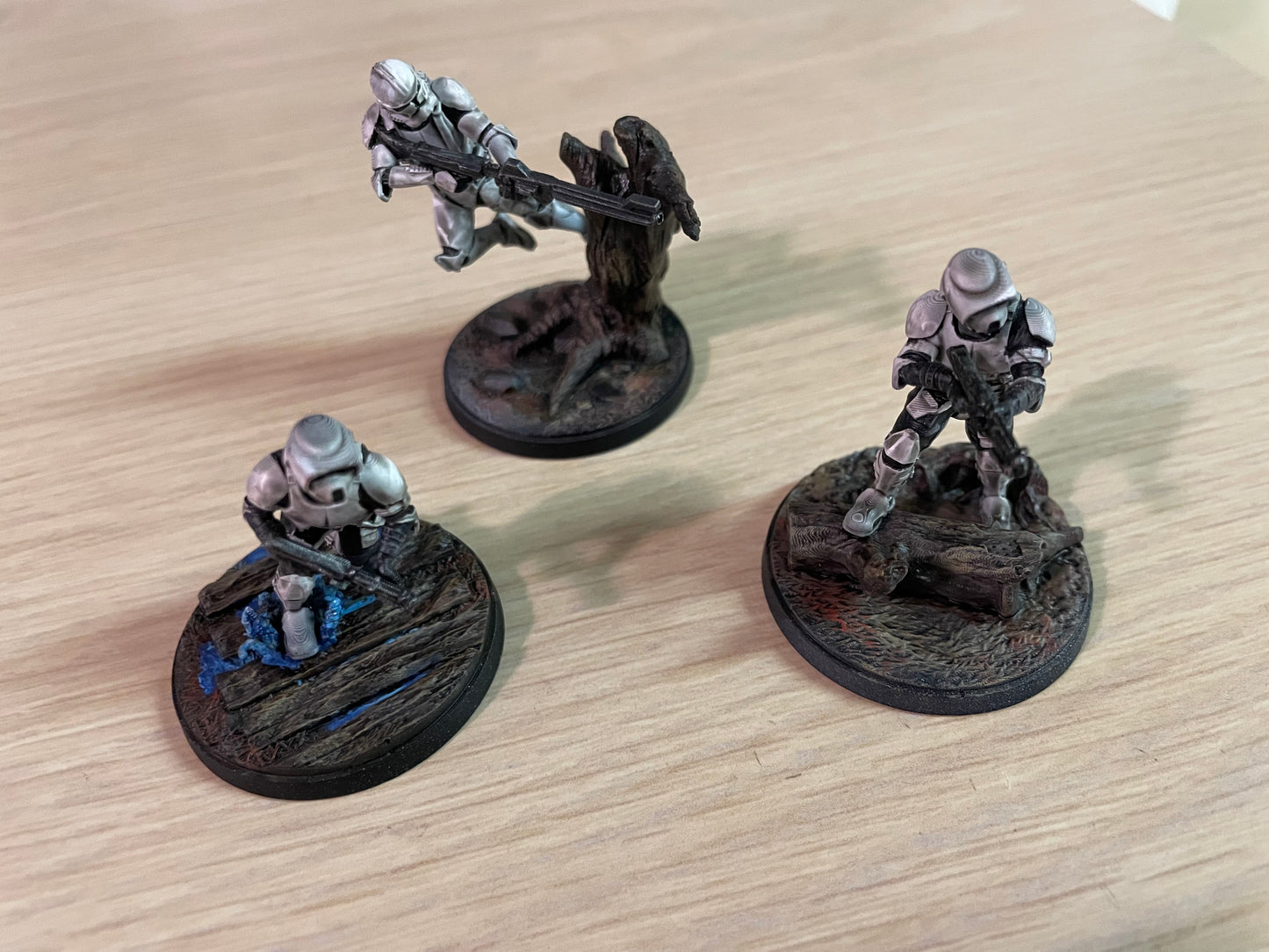 Star Wars LEGION Shatter Scale Clone Troopers (3) • Raw/Unpainted -or- Hand Painted Model 3D 14k Resin