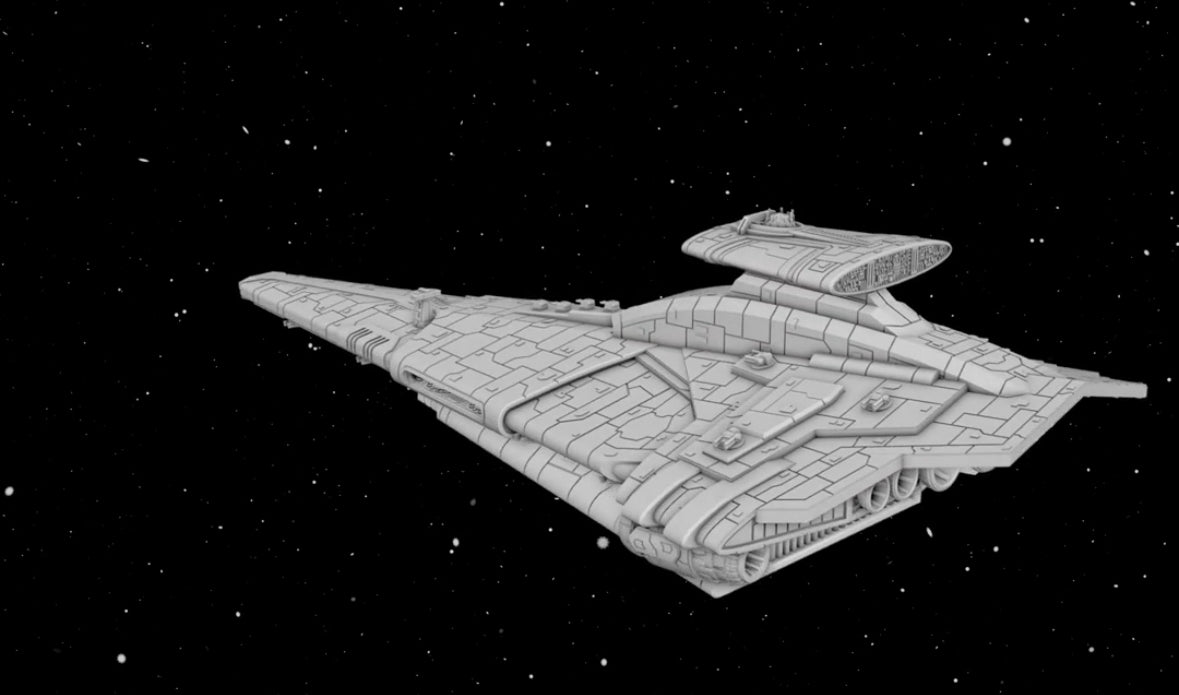 Star Wars Armada New Republic Endurance-Class Carrier Nebula Star Destroyer 7” Raw/Unpainted -or- Hand Painted Model 3D 14k Resin