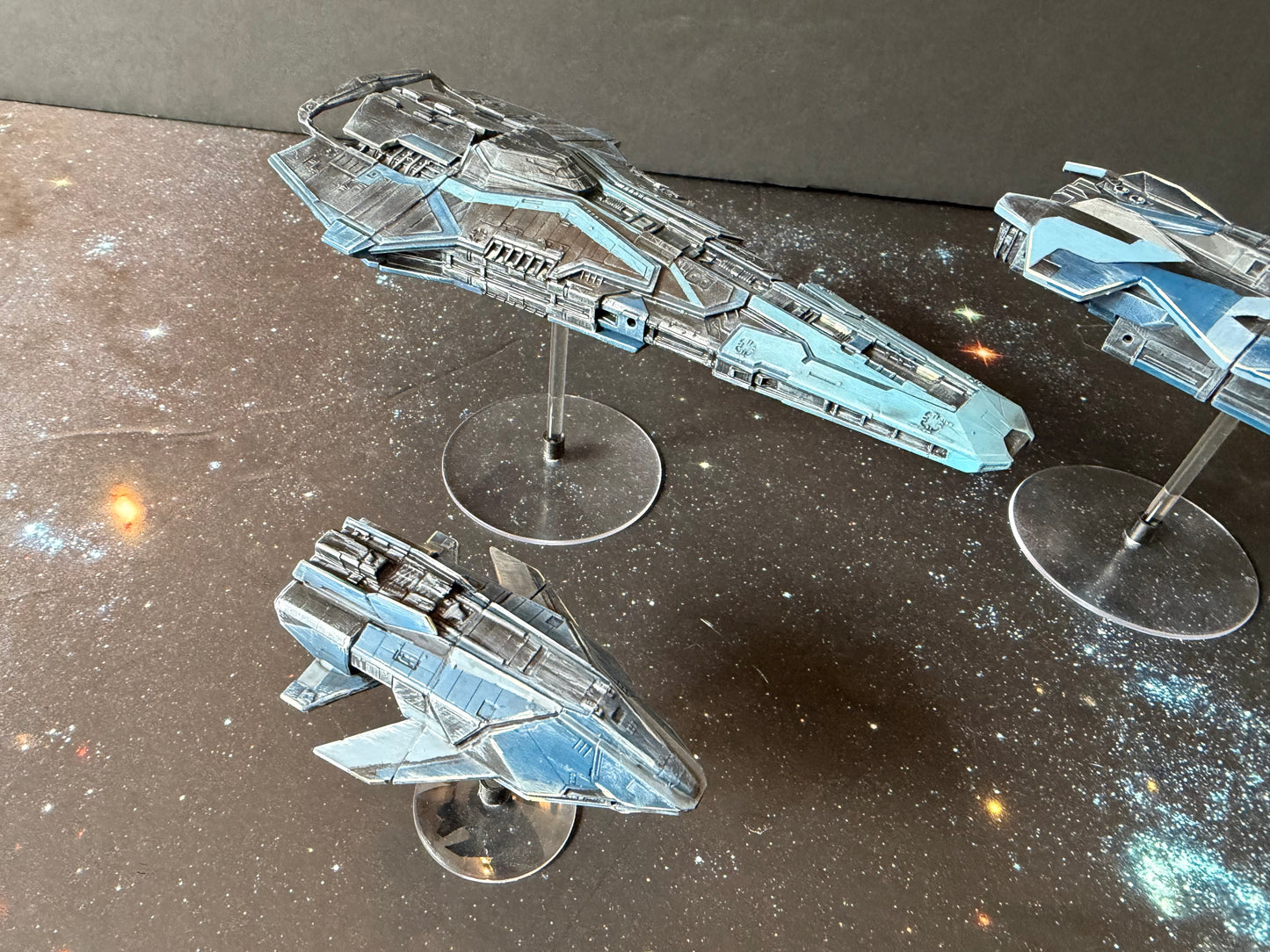 Elite: Dangerous Federal Corvette (1000:1 = 167.8mm L) Hand Painted 14k 3D FanArt