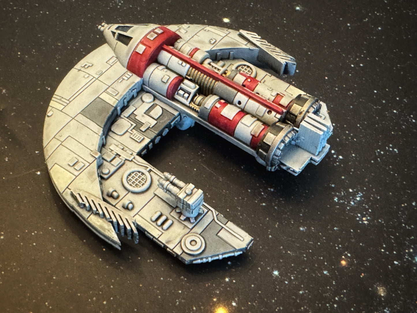 Star Wars X-Wing Punishing One Jumpmaster 5000 Freighter HAND PAINTED 14k 3D