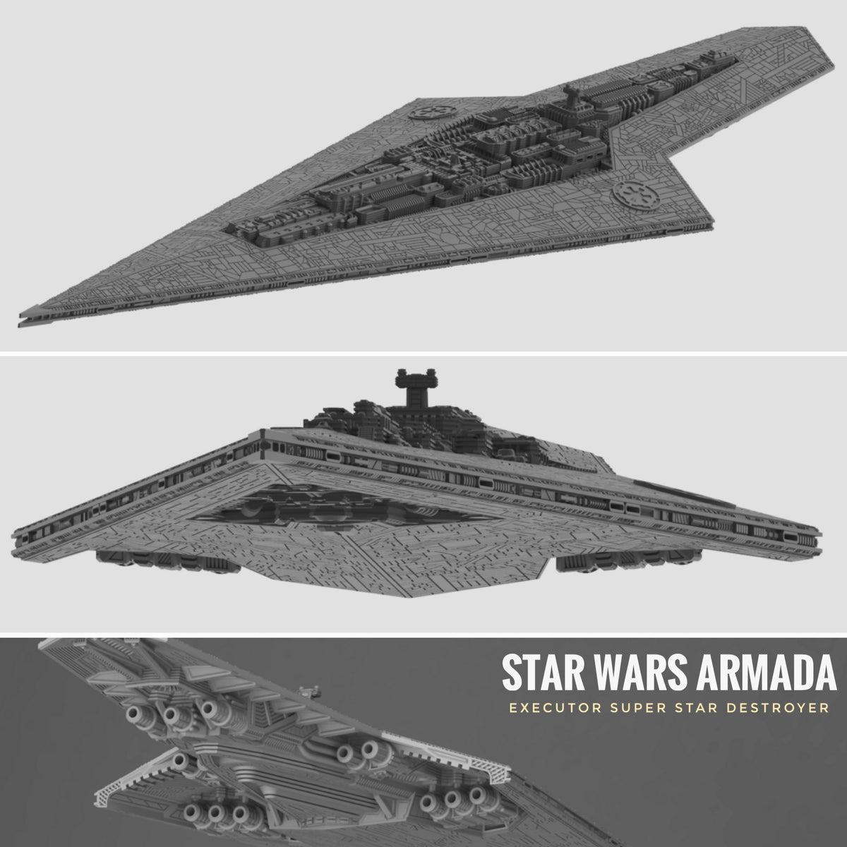 Star Wars Armada Executor Super Star Destroyer 16k Hi-res 3D Print