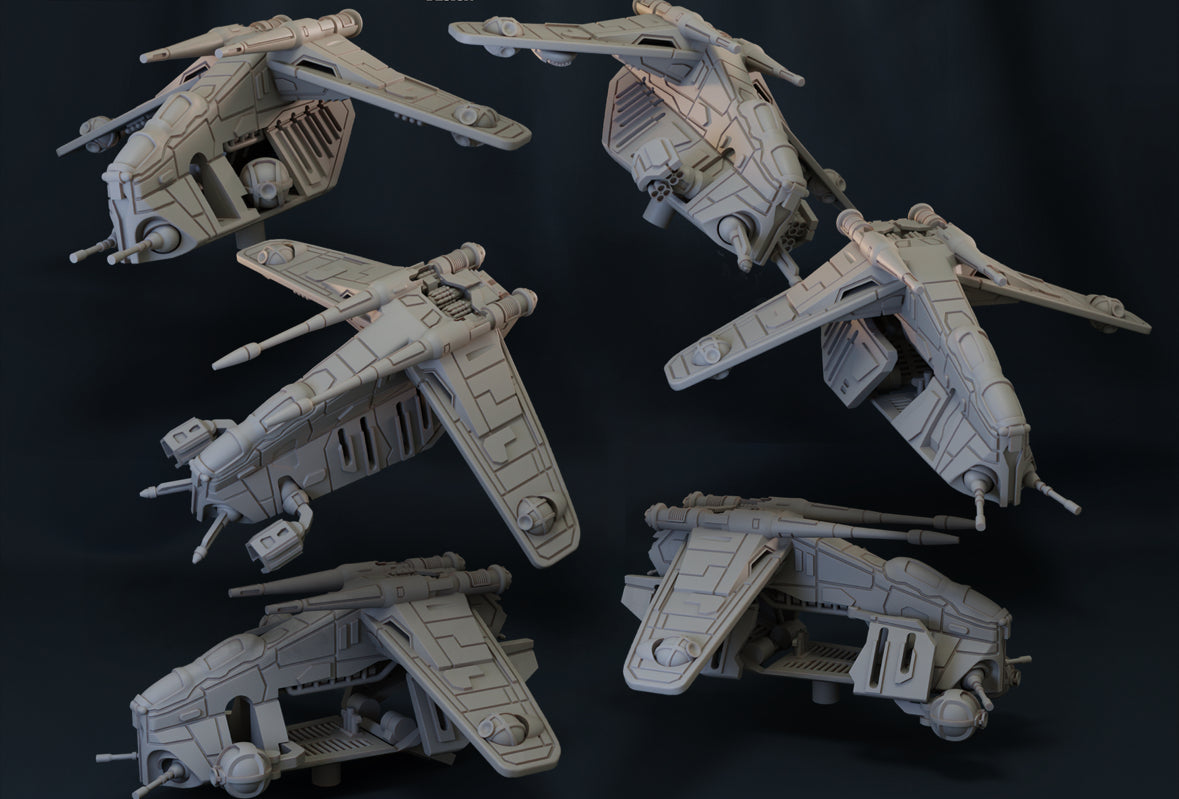 Star Wars X-Wing 1/270 Clone LAAT/i Low Altitude Assault Transport 12k HiRes 3D