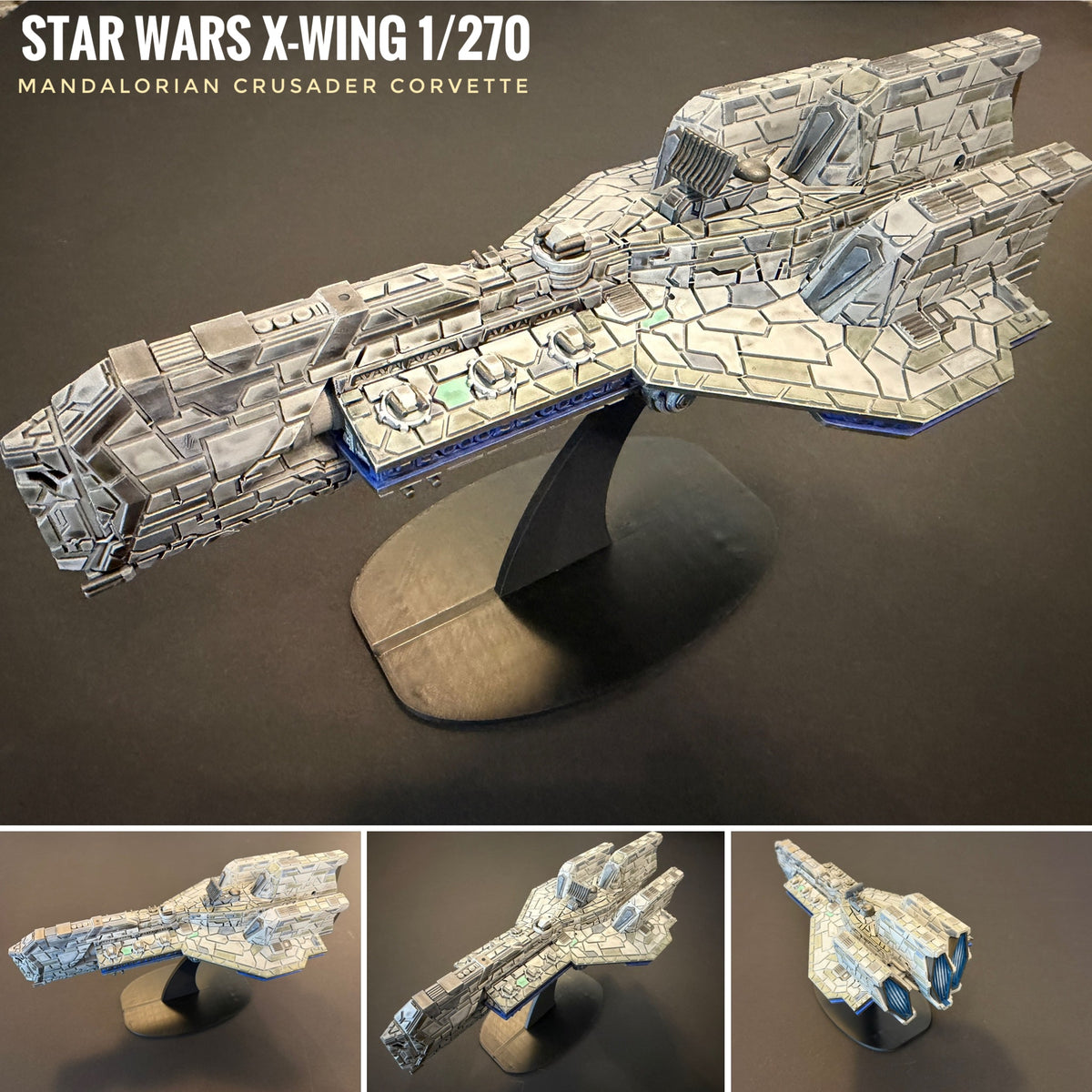 Star Wars X-Wing 11” Mandalorian Crusader Corvette 3D Hi-Res Print