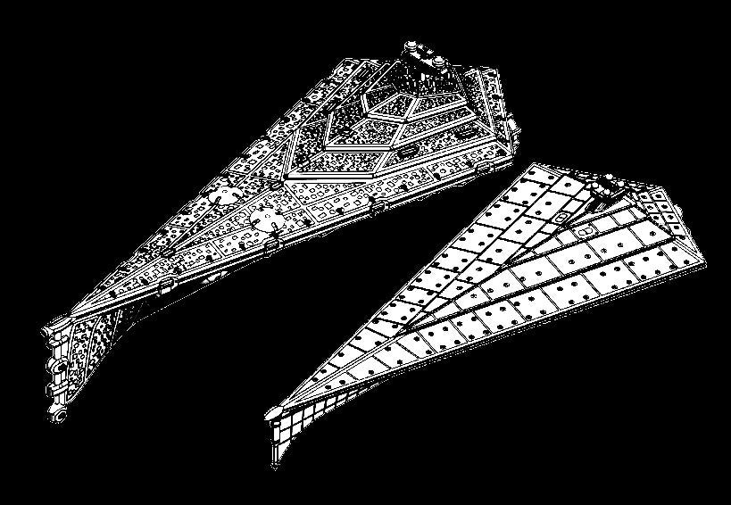 Star Wars Armada Dark Empire ECLIPSE Super Star Destroyer Raw OR Fully hand-painted Model 3D 12k Resin