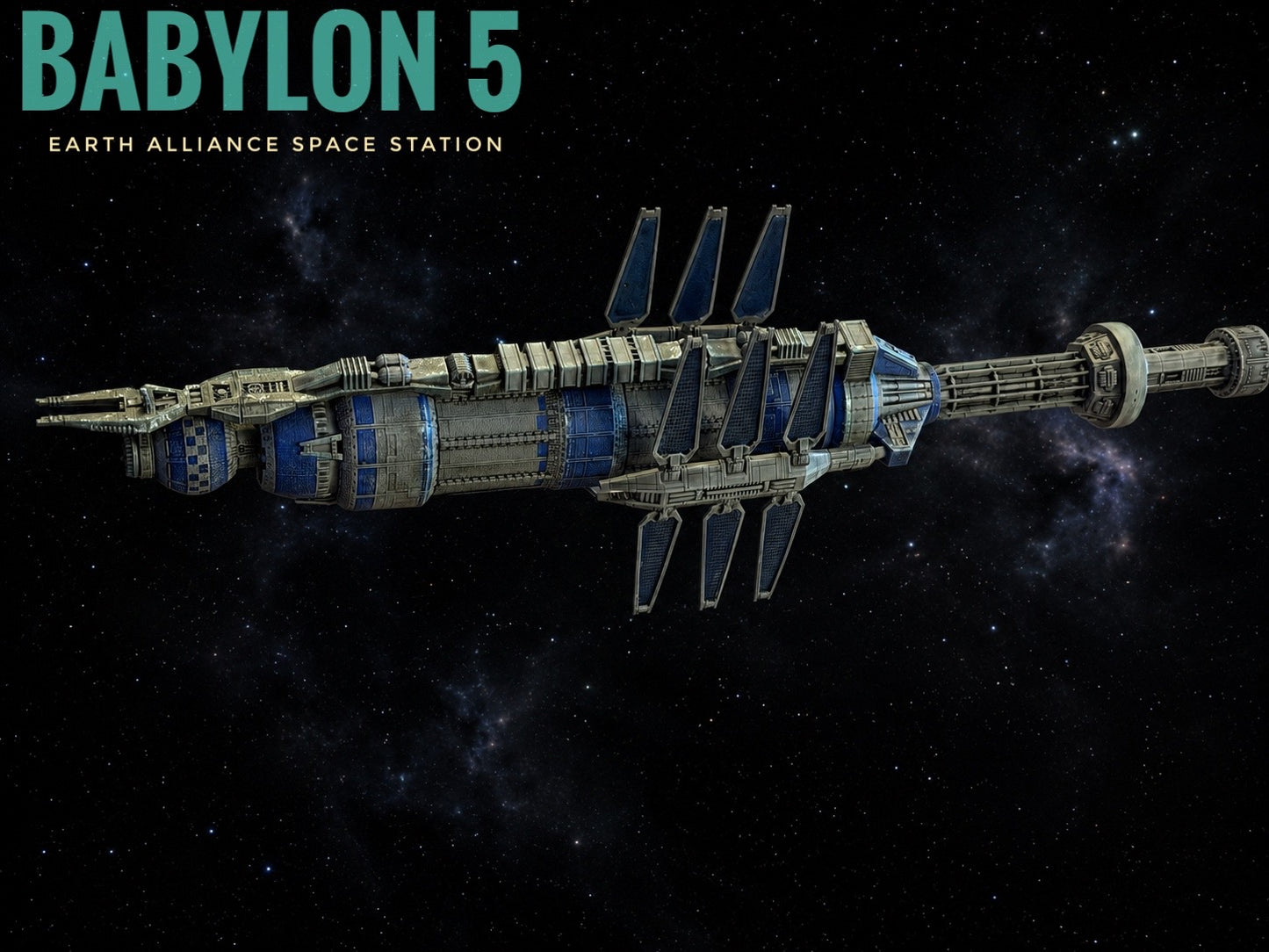 Babylon 5 Earth Alliance Space Station HIGH detail 3D print FanArt