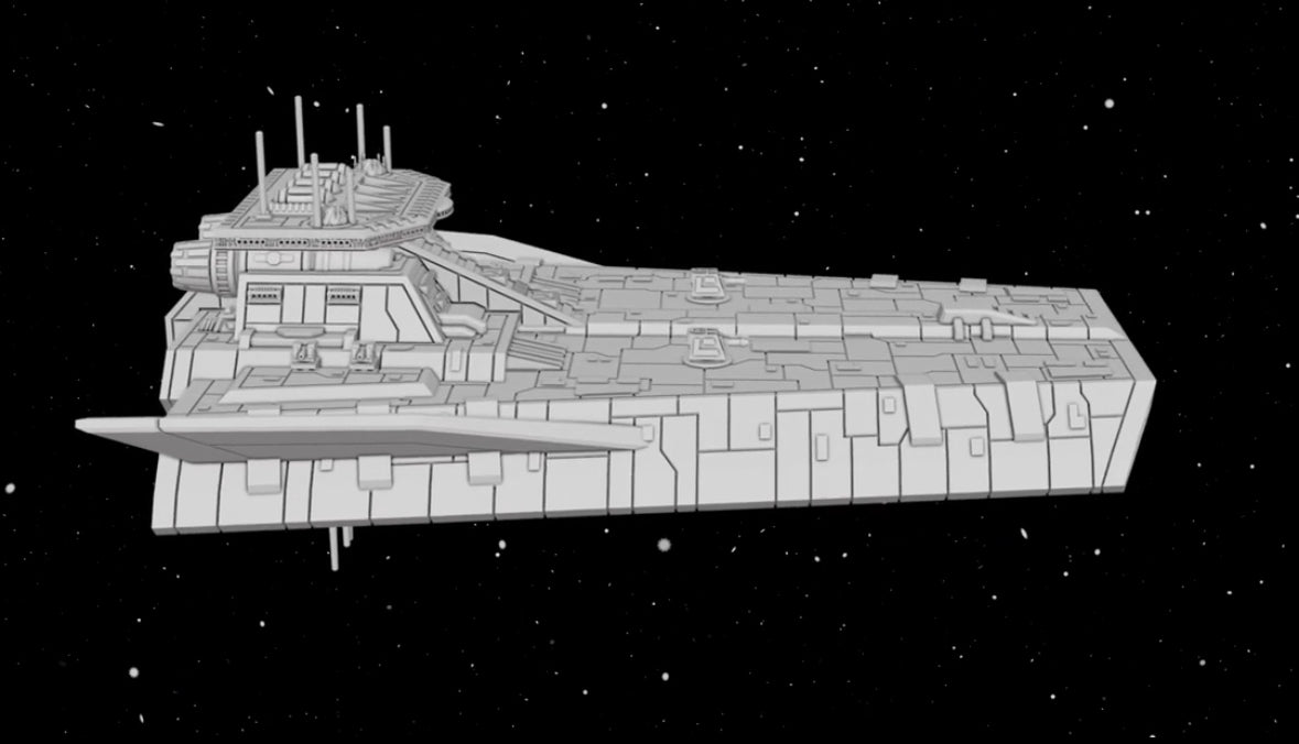 Star Wars Armada Imperial Pursuit Light Cruiser Raw/Unpainted -or- Hand Painted Model 3D 14k Resin