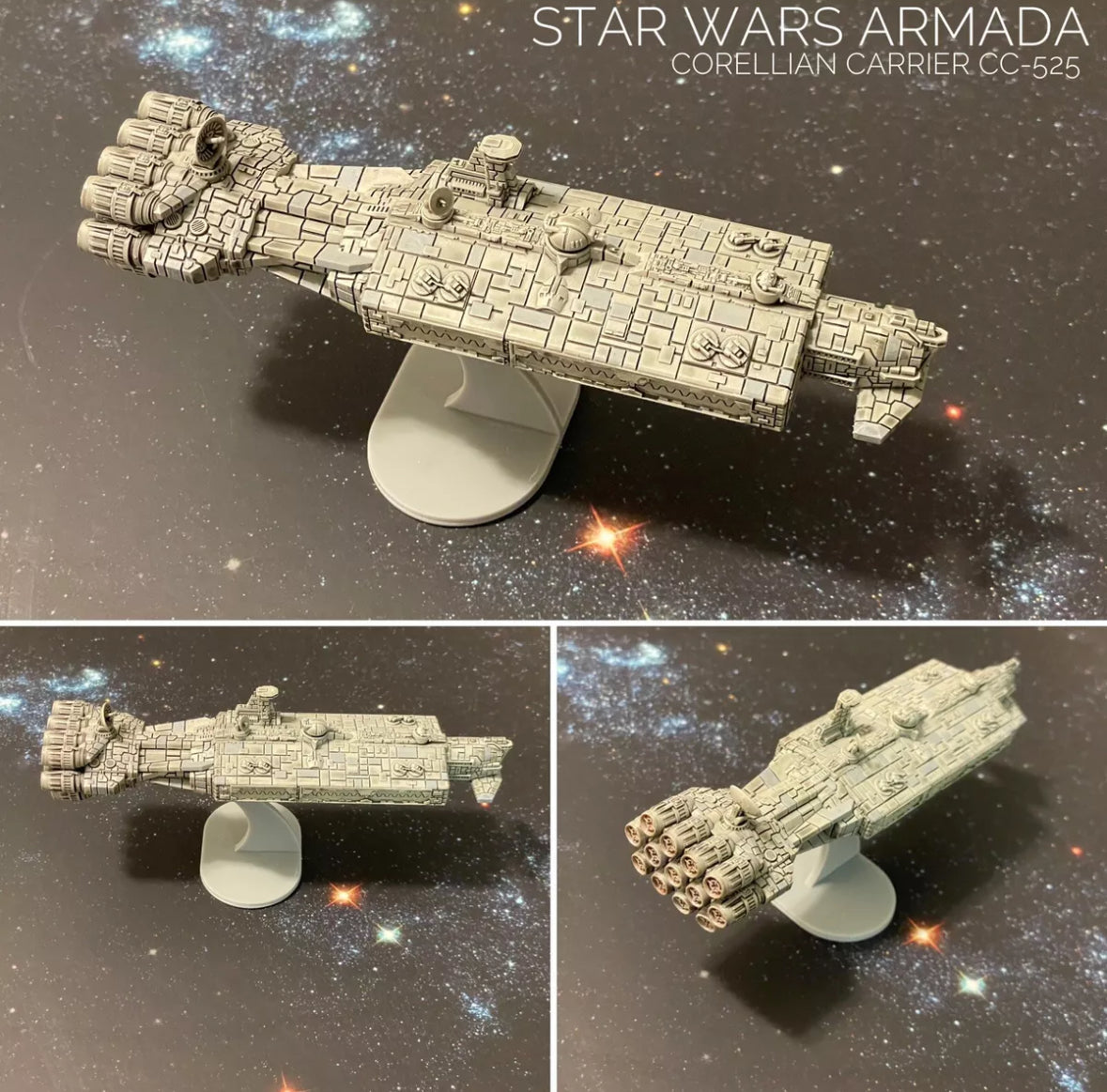 Star Wars Armada Corellian Carrier 525 16k 3D print