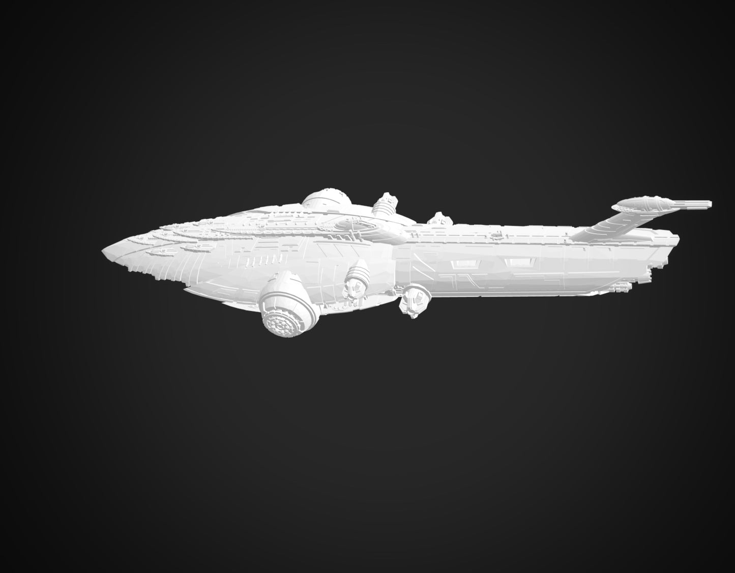 Star Wars Armada CIS Subjugator class Dreadnaught Raw/Unpainted -or- Hand Painted Model 3D 14k Resin