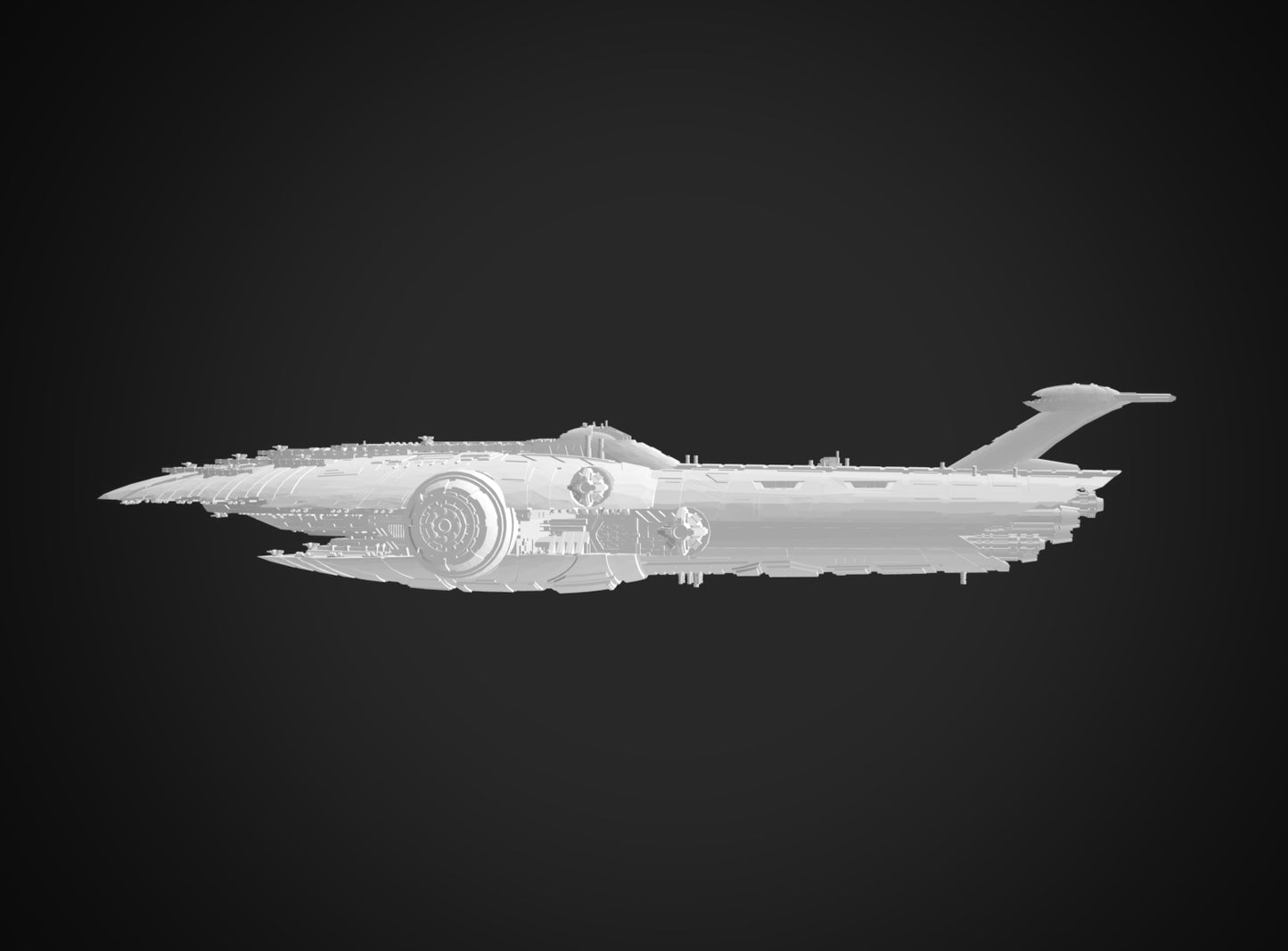 Star Wars Armada CIS Subjugator class Dreadnaught Raw/Unpainted -or- Hand Painted Model 3D 14k Resin