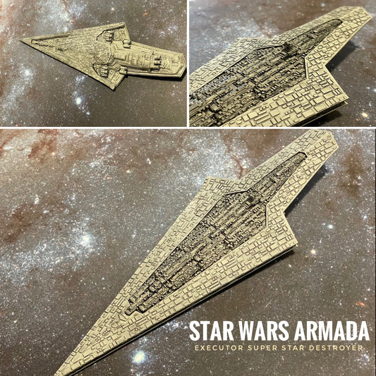 Star Wars lot - Executor, and 6x Xwing scale ships. BSG Cylon Basestar