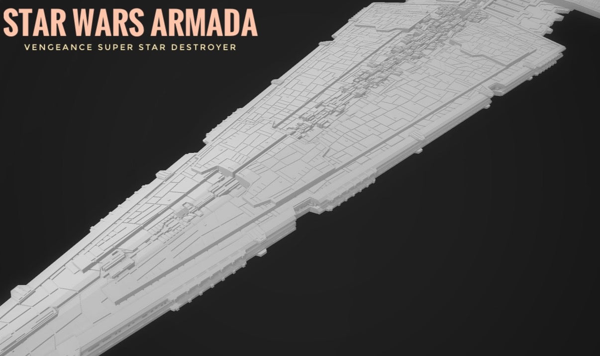 Star Wars Armada Vengeance Super Star Destroyer 24” 14k 3D printed