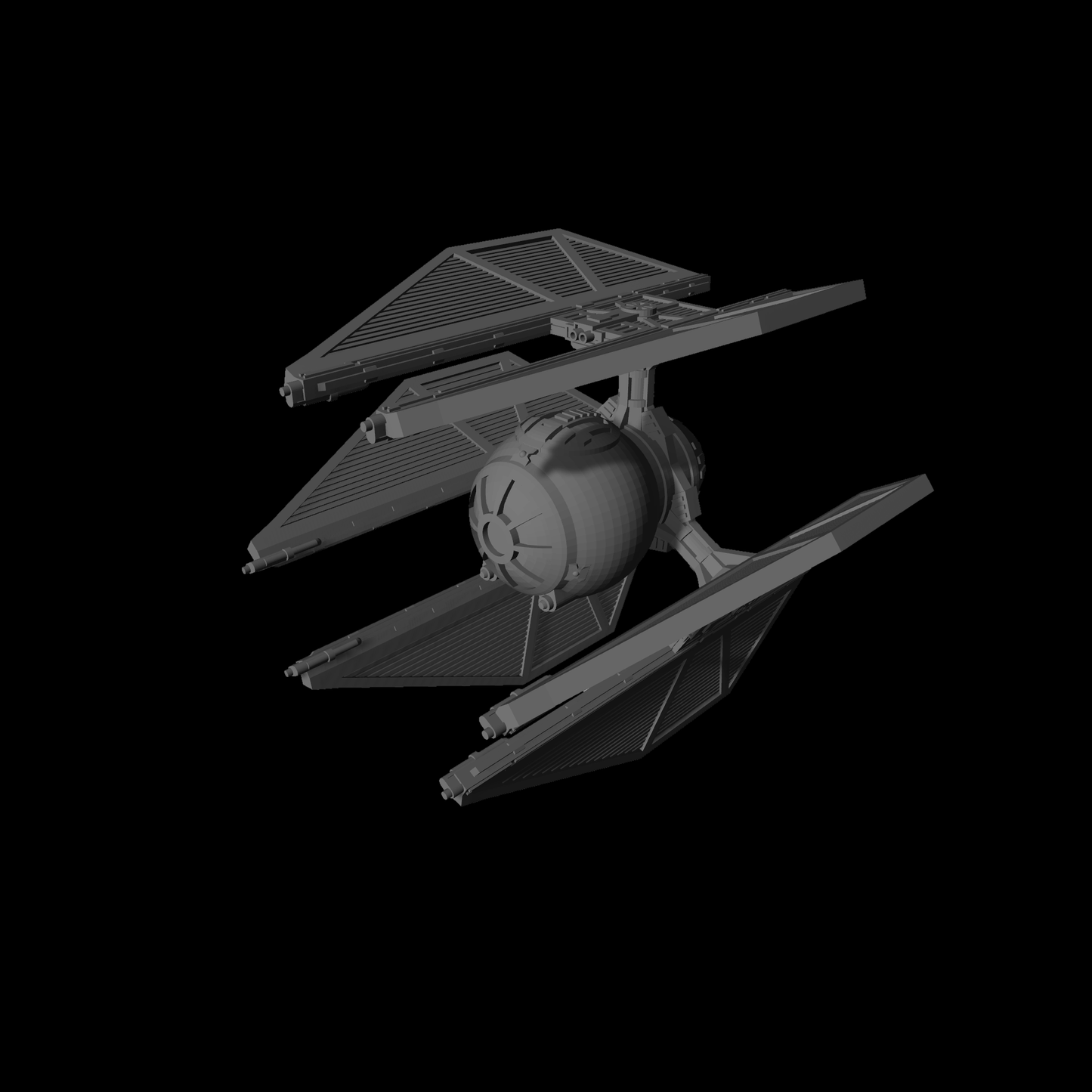 Star Wars X-Wing 1/270 Imperial TIE Defender Vader 12k 3D Raw/Unpainted or Hand-Painted