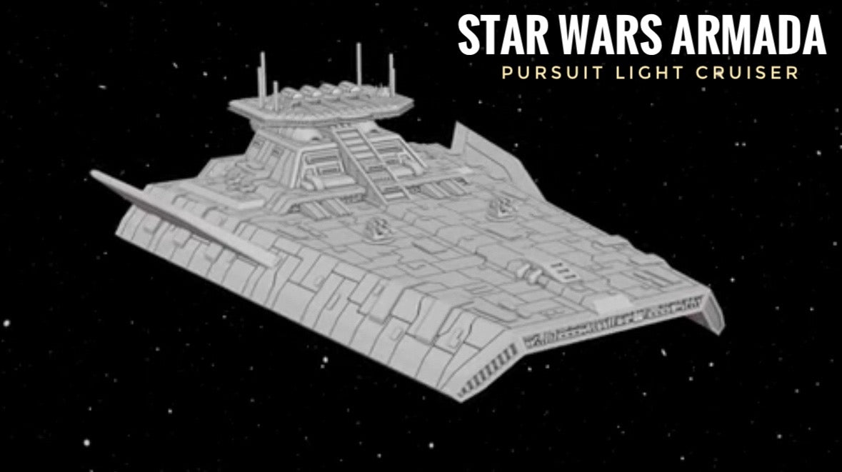 Star Wars Armada Imperial Pursuit Light Cruiser Raw/Unpainted -or- Hand Painted Model 3D 14k Resin