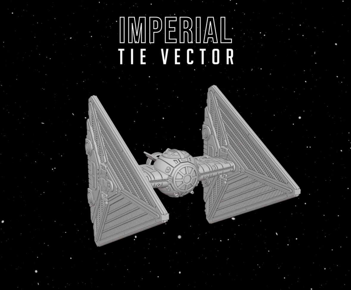 Star Wars X-Wing 1/270 Imperial TIE VECTOR 12k 3D Raw/Unpainted or Hand-Painted