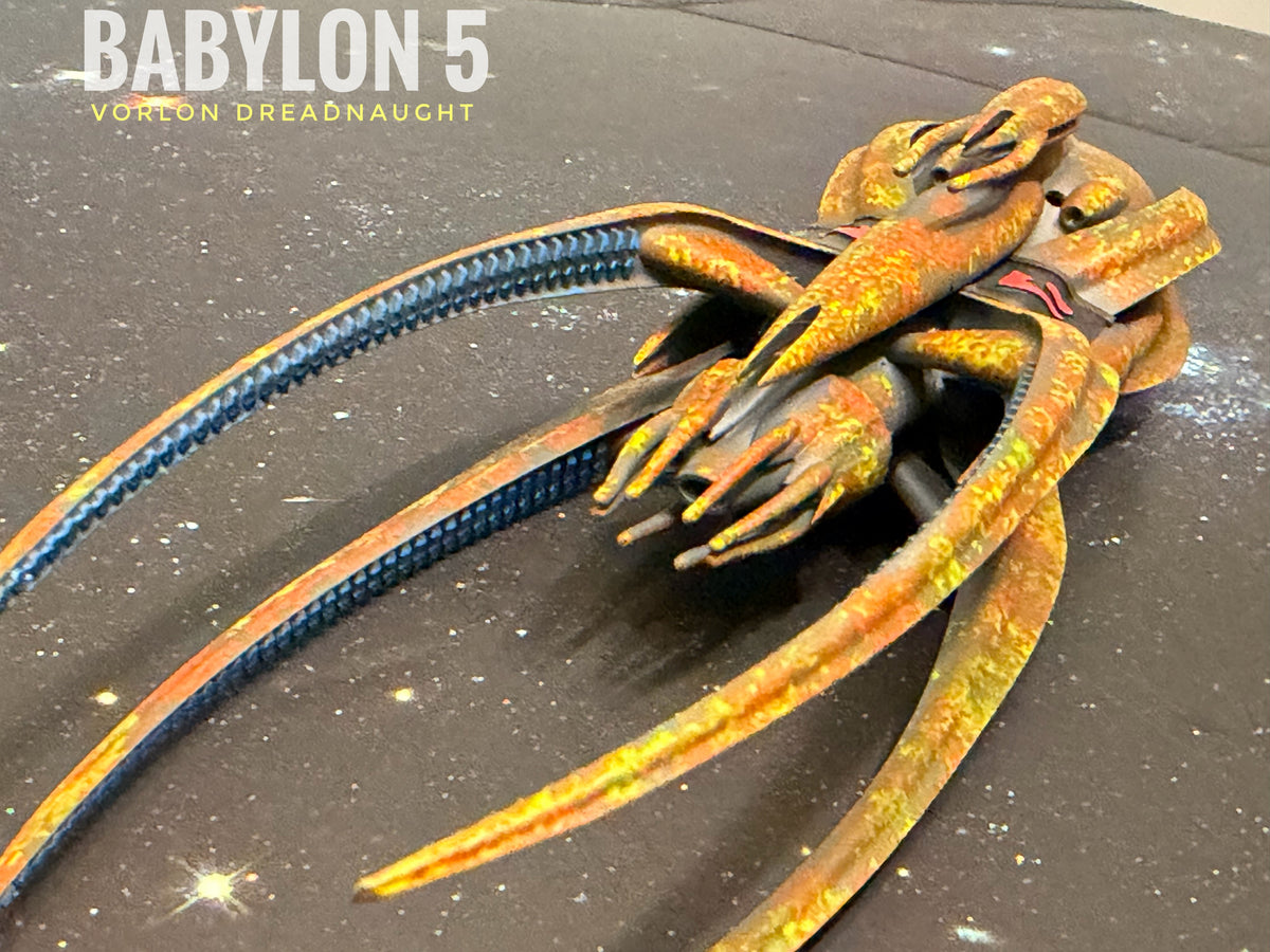 Babylon 5 Vorlon Dreadnought HIGH detail 16k 3D resin print FanArt (Star Wars armada scale)