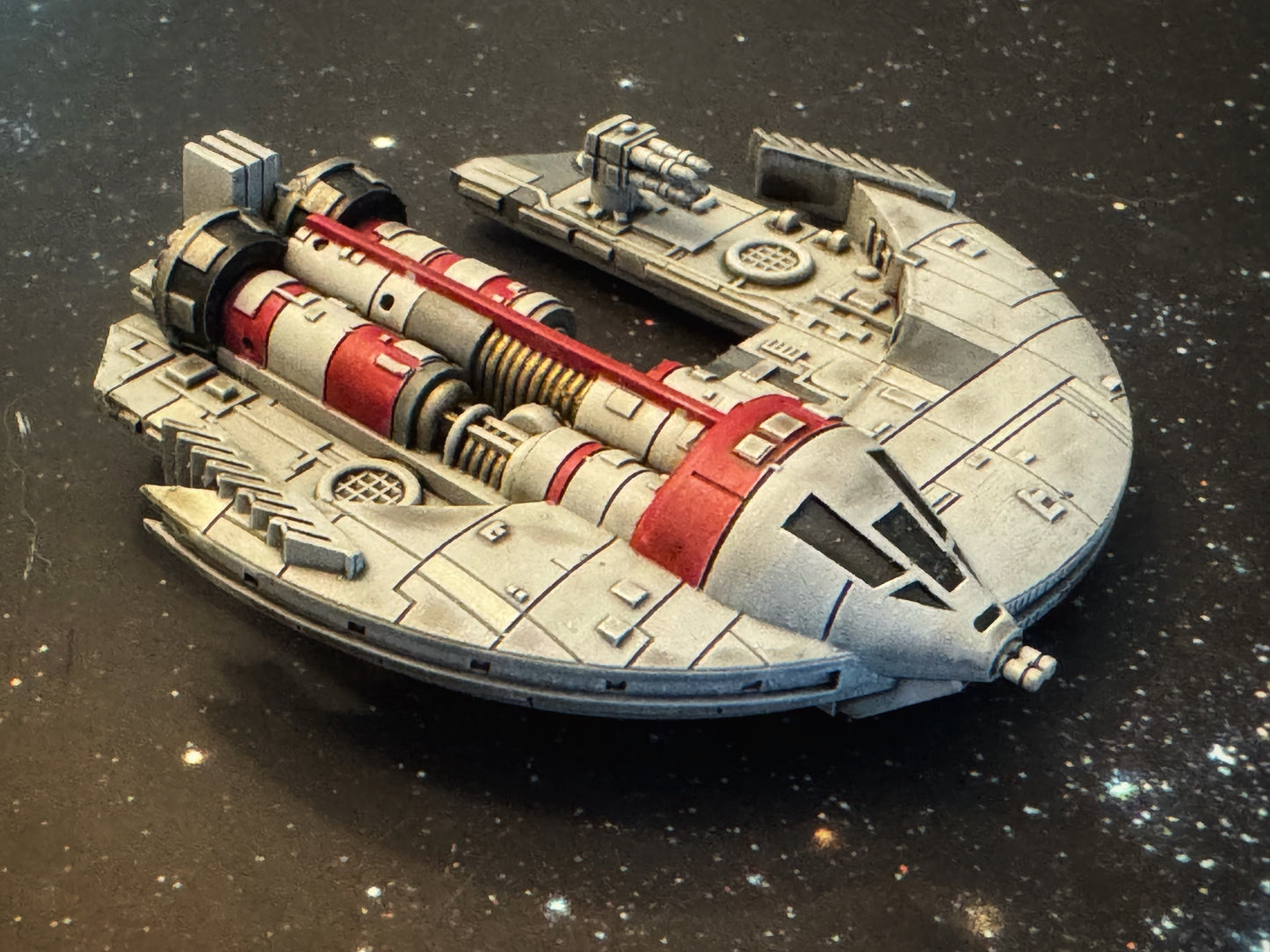 Star Wars X-Wing Punishing One Jumpmaster 5000 Freighter HAND PAINTED 14k 3D