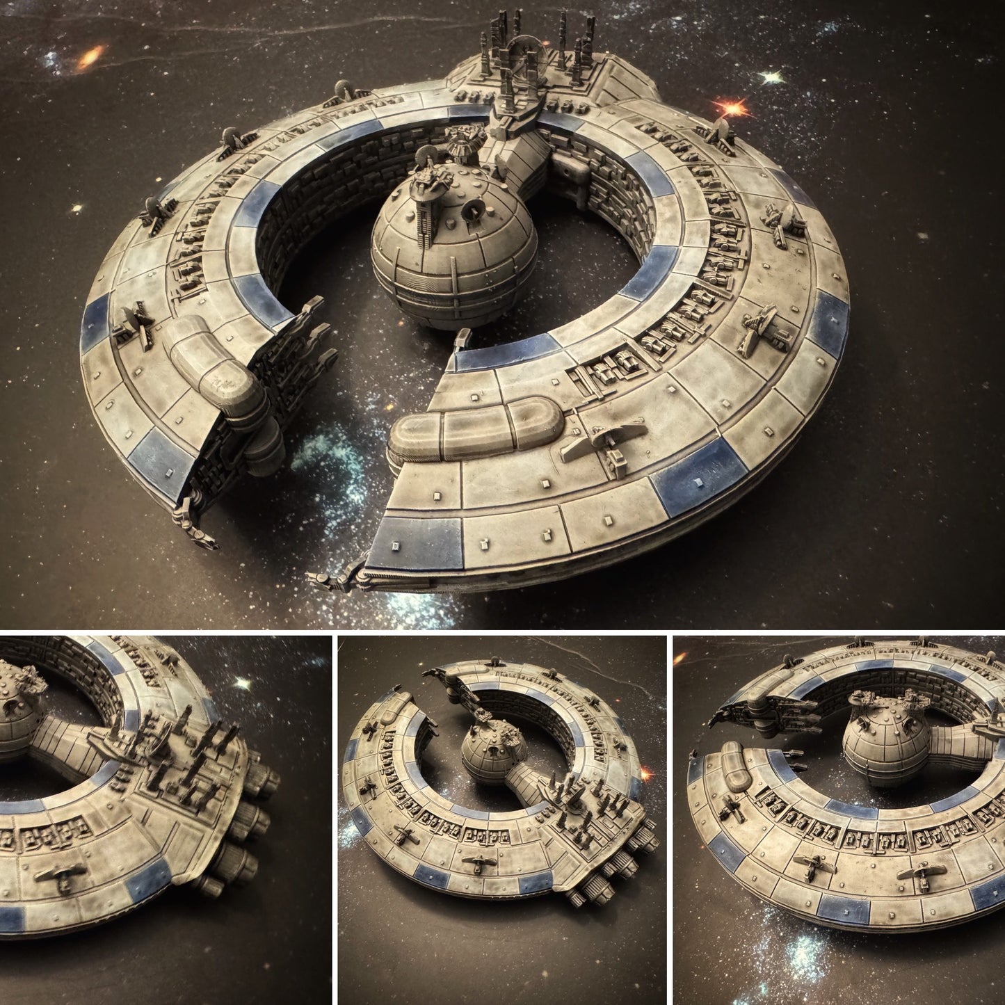 Star Wars Armada CIS Lucrehulk Battlecruiser Raw/Unpainted -or- Hand Painted Model 3D 14k Resin