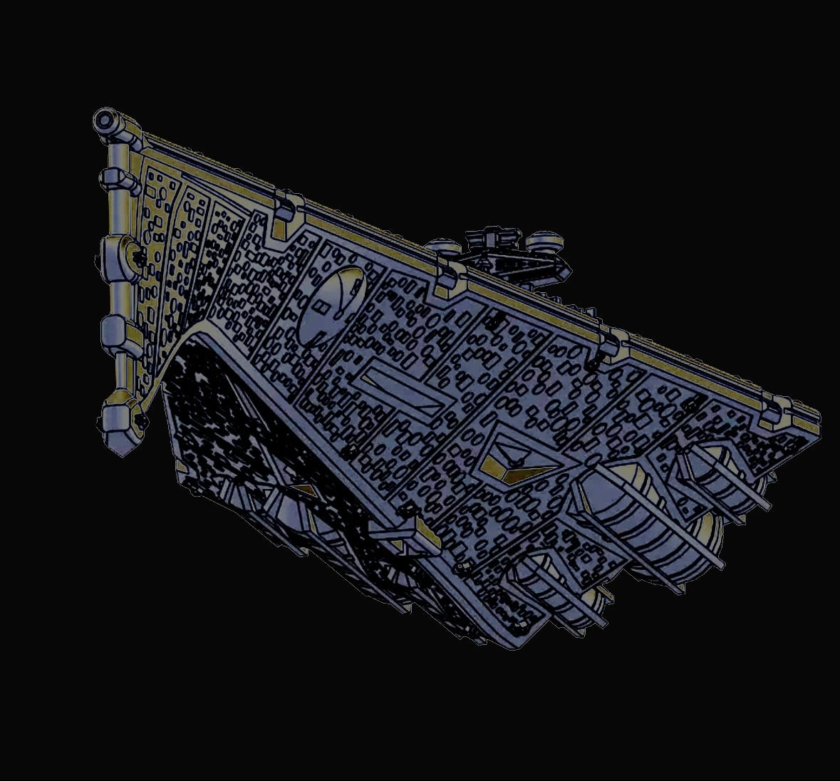 Star Wars Armada Dark Empire ECLIPSE Super Star Destroyer Raw OR Fully hand-painted Model 3D 12k Resin