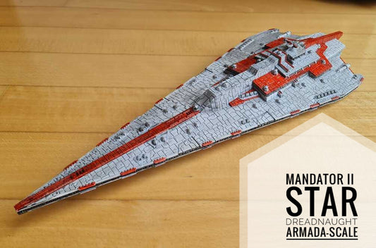 Star Wars Armada Mandator II Star Destroyer Dreadnaught • Raw or Hand Painted • 14k 3DResin Print
