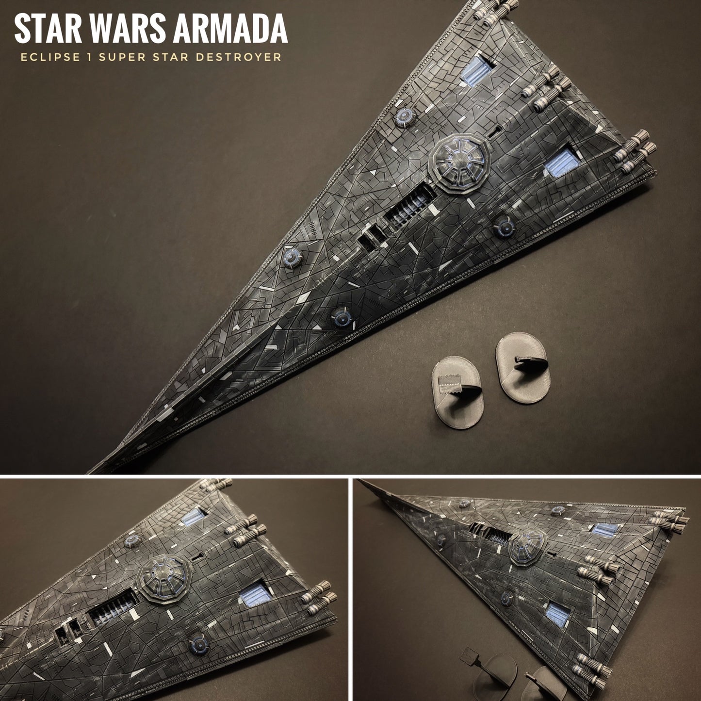 Star Wars Armada Dark Empire ECLIPSE 1 Super Star Destroyer 24” 14k 3D printed