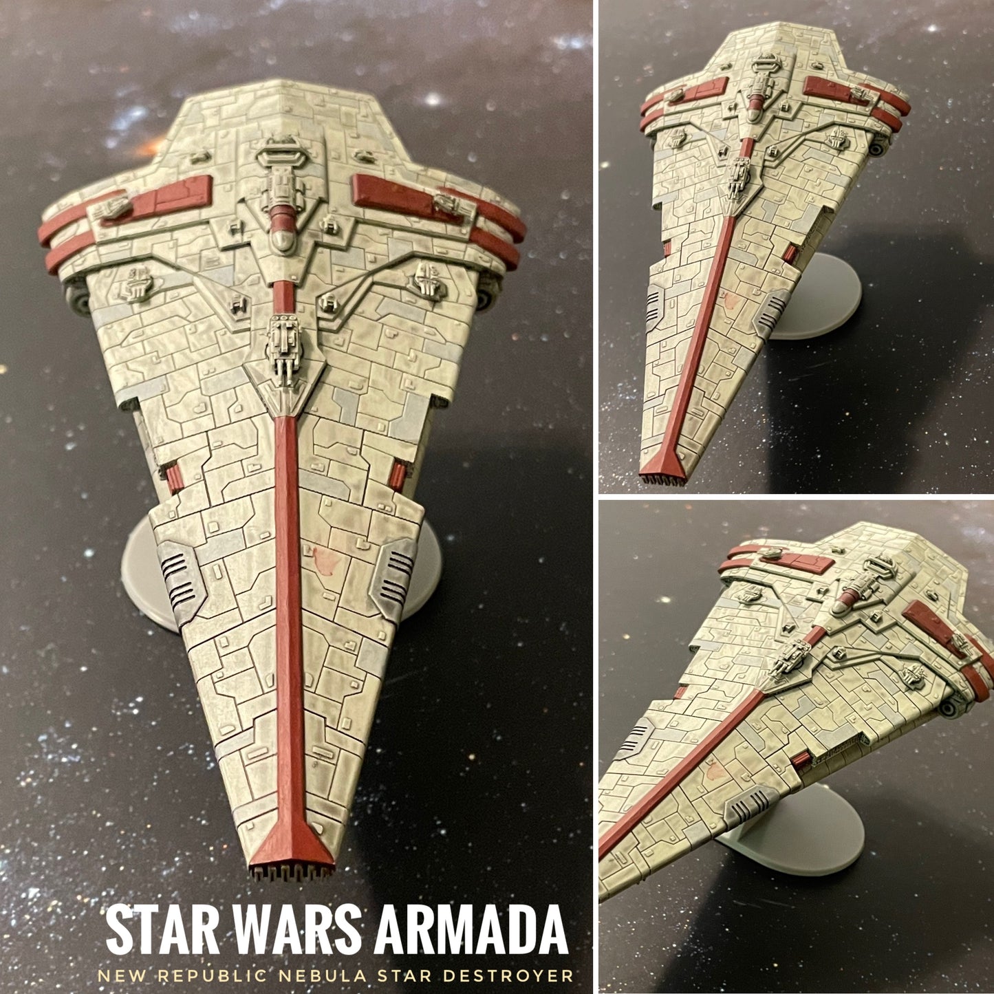 Star Wars Armada New Republic Nebula Star Destroyer 7” Raw/Unpainted -or- Hand Painted Model 3D 14k Resin